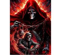 SHEGZHUC 40 x 50 cm Square Stones Diamond Painting Skull Skeleton Gothic Horror Mosaic Art Embroidery Cross Stitch Gift Wall Decor