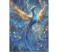 SHEGZHUC 40X50Cm Diamond Painting Phoenix Blue Diamond Painting Bird Diamond Painting Animal Mosaic Diamond Painting Art Embroidery Cross Stitch Pictures Gift Wall Decoration