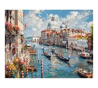 SHEGZHUC 50 x 40 cm, rectangular stones, diamond painting, Venice, Italy, painting, landscape, mosaic, art, picture, gift, wall decoration