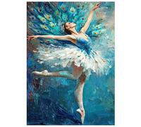 SHEGZHUC Diamond Painting Ballerina Peacock 30 x 40 cm Round Stones Ballet Painting by Numbers Art Embroidery Cross Stitch Pictures Gift Wall