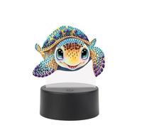 SHEGZHUC Diamond Painting Bedside Lamp Touch Diamond Painting Turtle LED Table Lamp Night Light Socket USB LED Lamp Mosaic Diamond Painting Art Gift Ornaments Table Room Decoration