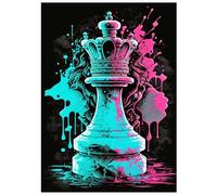 SHEGZHUC Diamond Painting Chess King Queen 30 x 40 cm Diamond Painting Board Games Chess Game Thought Games Mosaic Diamond Painting Art Embroidery Cross Stitch Pictures Gift Wall Decoration