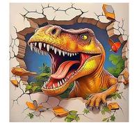SHEGZHUC Diamond Painting Dinosaur on the Wall 30 x 30 cm Painting by Numbers Dinosaur Diamond Painting Animals Dragon Diamond Painting Art Embroidery Cross Stitch Pictures Gift Wall Decoration