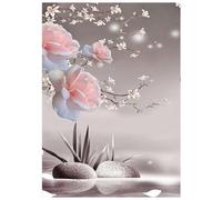 SHEGZHUC Diamond Painting Flowers Orchids 30 x 40 cm Adult Orchids Diamond Painting Lotus Flower Zen Art Embroidery Cross Stitch Gift Wall Decor