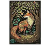 SHEGZHUC Diamond Painting Fox Myth 30 x 40 cm Diamond Painting Tree of Life Diamond Painting Animals Mosaic Diamond Painting Art Embroidery Cross Stitch Pictures Gift Wall Decoration