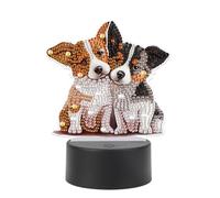 SHEGZHUC Diamond Painting LED Table Lamp - Dogs Animals - Touch Control - USB Powered - Modern/Contemporary Style