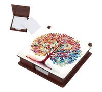 SHEGZHUC Diamond Painting Note Box Refill Pack Holder Bamboo Notepad with 160 Sheets Diamond Painting Note Box Wooden Mosaic Pictures Gift || Tree of Life