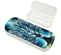 SHEGZHUC Diamond Painting Pencil Case 22 x 8.8 cm Diamond Painting Pencil Case Pencil Case Special Stones for Office School Household Tree of Life Blue, d'Alene to