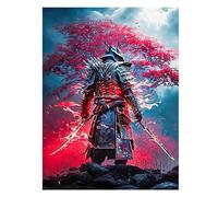 SHEGZHUC Diamond Painting Samurai 40 x 50 cm Cherry Blossom Japan Landscape Art Embroidery Cross Stitch Gift Decoration