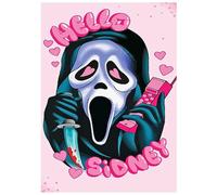 SHEGZHUC Diamond Painting Skull 30 x 40 cm Skull Skeleton Sidney Pink Diamond Painting Horror Gothic Mosaic Diamond Painting Art Embroidery Cross Stitch Halloween Pictures Gift Wall Decoration
