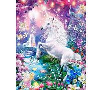 SHEGZHUC Diamond Painting Unicorn 40x50 cm Diamond Picture Art Unicorn Diamond Painting Peacock Angel Diamond Painting Fairy Diamond Art Unicorn Cross Stitch Kits Diamond Painting Animals for Adults