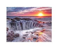 SHEGZHUC Diamond Painting Waterfall Scenery 50x40 cm Waterfall Diamond Painting Waterfalls Square Diamond Painting Sea Diamond Painting Sunset Painting by Numbers Amazing Landscape Scenery
