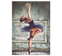 SHEGZHUC Round Diamond Painting Ballet 30 x 40 cm 5D Diamond Craft Ballet Ballet Dancer Diamond Painting Diamond Art Ballet Shoes Diamond Painting Dancer Ballet Craft Paint by Numbers Dancer