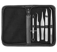 Shehadeh - Tick Tweezers - Tick Remover - First Aid Splinter Tweezers - Set of 5 - Includes Case