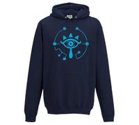 Sheikah Eye Symbol Legend of Zelda HOODIE - Pullover Teen Adults Kids Video Game Fan Inspired Gamer Breath of Wild Navy Gift Present (9-11 Years, Navy Blue)