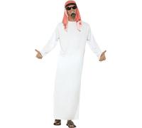 Sheikh Mens Fancy Dress Sultan Arabian Nights Book Day Adults Costume Outfit New