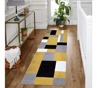 SHEIKH'S TRIPLET Carpet Runners for Hallways Non-Slip Long & Wide Heavy-Duty Plain Super Absorbent Indoor Stair Carpet and Kitchen Anti-slip Floor Mats Beige Brown Kilas Rug 80 x 300 cm