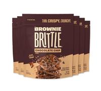 Sheila G's Brownie Brittle Low Calorie, Sweets & Treats Dessert, Healthy Chocolate, Thin Sweet Crispy Snack - Rich Brownie Taste with a Cookie Crunch - Original Chocolate Chip, 5 oz., Pack of 6