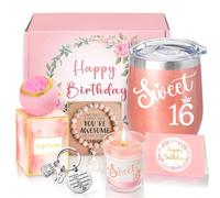 Sheinly 16th Birthday Gifts for Girls, Happy 16th Birthday Basket Gifts Box for Best Friends Female Neice Daughter Sister Her Girlfriend Classmate Bestie Stuff for Girls