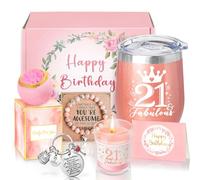 Sheinly 21st Birthday Gifts for Girls, Happy 21st Birthday Basket Gifts Box for Best Friends Female Neice Daughter Sister Her Girlfriend Classmate Bestie Stuff for Girls