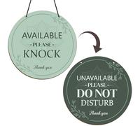 Shejdgart Do Not Disturb Door Hanger Sign - Green Available Please Knock Door Signs Front Doors Hanger PVC Hanging Plaque for Office Home Business Session Treatment Office Clinic Meeting Decor