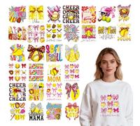 Shejdgart Dtf Transfers Ready to Press - 30 Pcs Softball Sports Iron on Patches for T-Shirts, Bow Game Iron on Stickers Heat Transfer Vinyl Decals for DIY Fabric Clothes Decor