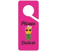 Shejdgart Pink Upside Down Pineapple Front Door Sign - Double Sided Please Disturb Door Hanger Signs - Funny Wedding Gifts for Couples - Bedroom & Living Room Home Decor