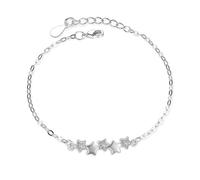Shejuety Five pointed Star Bracelet Zircon Crystal S925 Silver Bracelet for Women Jewelry Gifts, Specially Designed for Fashionable Women, Suitable for - Various Festival Jewelry Gifts
