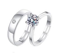 Shejuety Open Smooth Couple Ring Set, designed specifically for fashionable women, suitable for various occasions and holiday gifts