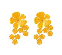 Shejuety women earrings, asymmetrical and versatile drop oil floral earrings, designed specifically for fashionable women, suitable for - various holiday parties, jewelry gifts
