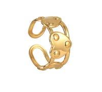 Shejuety women Ring, Titanium Steel Stainless Steel 18k Heart Opening Adjustable Ring for Women, Specially Designed for Fashionable Women, Suitable for - Various Festival Party Jewelry Gifts