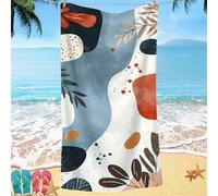 Shejyn Beach Towel for Adults 100x220 Microfibre Towel Abstract Geometry Quick Dry Travel Towels, Kids Gym Towels Hidden Snap Design, Compact Lightweight Sand Free Absorbent Quick Dry, Vacation Gifts