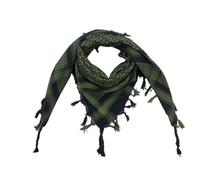 SheKaf Shemagh Scarf Men - Women/Cotton Military Keffiyeh Arafat Tactical Desert Head Wrap Valentines day gift for him & her, Green Jaquard, Large