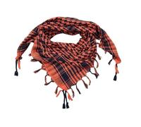 SheKaf Shemagh Scarf Men - Women/Cotton Military Keffiyeh Arafat Tactical Desert Head Wrap Valentines day gift for him & her, Orange Lightweight, Large