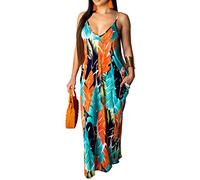 SheKiss Women's Casual Sexy Summer Stripe Bodycon Long Maxi Dresses Floor Length Sleeveless Plus Size Sundresses - Multi - XX-Large