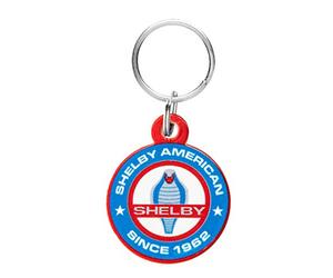 Shelby American Cobra Snake Keychain | Heavy Duty Stainless Steel Construction | Shelby Round Logo on Front and Back | 1.5" Diameter | Made in The USA | Officialy Licensed Shelby Product