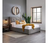 Shelby Bed - Grey Fabric - Sizes Available