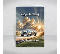 Shelby Cobra Birthday Card for Brother-in-Law - Iconic British-American Muscle Sports Car Keepsake for Men & Racing Fans Vintage Classic AC Cobra 427 Car: Brother-in-Law Birthday Card (Size A5)