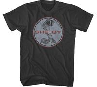Shelby Cobra Snake Emblem Men's T-Shirt Vintage Racing Car Logo Black