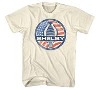 Shelby Cobra USA Flag Emblem Men's T Shirt Snake American Car Racer