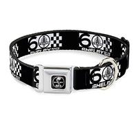 Shelby Dog Collar 60 Years Since 1962 Black White 38 to 61 cm Width 2.5 cm