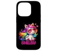 Shelby Personalized Name Colorful Unicorn Women Girls Case for iPhone 14 Pro