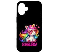 Shelby Personalized Name Colorful Unicorn Women Girls Case for iPhone 16
