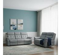 Shelby Recliner Sofa Set - 3+2 Seater - Grey Fabric