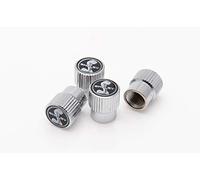 Shelby Super Snake Brass Tire Stem Valve Caps | Nickel Plated Brass | Set of Four | Universal Stem Covers for Cars, SUVs, Bike and Bicycle, Trucks, Motorcycles | Airtight Seal
