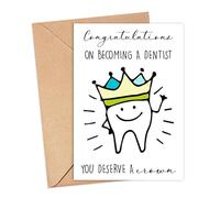 ShelbyShops Congratulations On Becoming A Dentist - Dental School Graduation Card - New Dentist Graduate Card - Dental Card - Dentist Card - Dental Nurse - Graduation Gift - Thank You Card