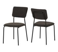 Sheldon Chairs Set of 4 in Grey Boucle Fabric