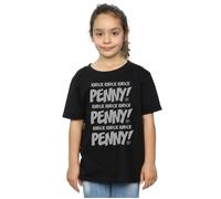 Sheldon Knock Knock Penny Cotton T-Shirt The Big Bang Theory Black 5-6 Years