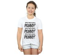 Sheldon Knock Knock Penny Cotton T-Shirt The Big Bang Theory White 12-13 Years