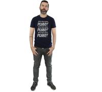 Sheldon Knock Knock Penny T-Shirt The Big Bang Theory Navy S